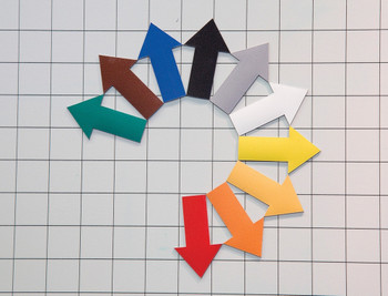 Magnetic Shapes - Arrows Orange 1 1/2" x 2 1/2" 10/Pack - MRB417MGOR