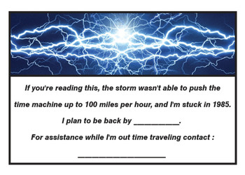 Status Monitor Cover: If You're Reading This, The Storm Wasn't Able To Push The Time Machine Up To 100 Miles Per Hour, And I'm Stuck In 1985. 10" x 14" .100 PETG 1/Each - PNP402