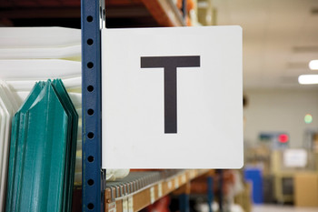 Warehouse Aisle Marking Sign Flange Foam Tape Letter I Black/White 1/Each - PSP002BKWTI