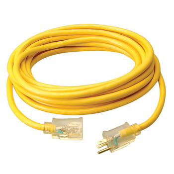 Southwire Polar/Solar SJEOW Outdoor Extension Cord w/ Lighted End, 16/3 ga, 13 A, 25', Yellow, 1/Each - 12870002