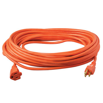 Southwire Vinyl SJTW Outdoor Extension Cord, 14/3 ga, 15 A, 50', Orange, 1/Each - 626