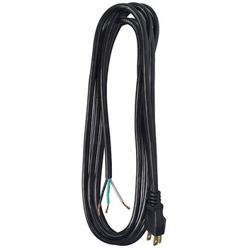 Southwire Replacement SJTW Power Supply Cord, 9', Black, 1/Each - 97098808