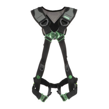 MSA V-FLEX 10239982 Standard Full Body Harness w/Tongue Buckle Leg Straps - Super Extra Large