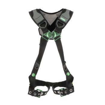 MSA V-FLEX 10239985 Standard Full Body Harness w/Tongue Buckle Leg Straps - Extra Large