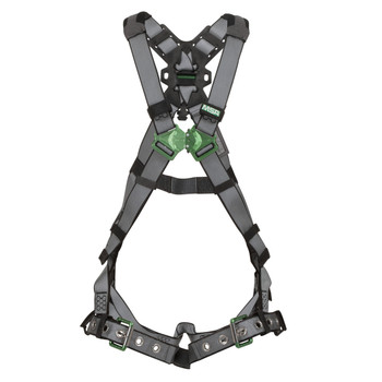 MSA V-FIT 10195092 Standard Full Body Harness w/Tongue Buckle Leg Straps - Standard (M/L)