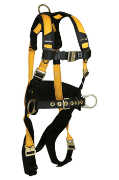 FallTech Journeyman Flex Steel 3D Construction Belted Harness - Small - 7035QCS