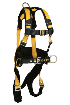 FallTech Journeyman Flex Steel 3D Construction Belted Harness - 3X/4X - 7035QC3X4X