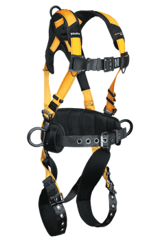 FallTech Journeyman Flex Aluminum 3D Construction Belted Harness Tongue Buckle Leg Adjustment - 2X - 7035B2X