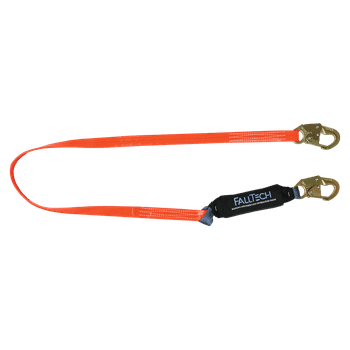 FallTech 6' ViewPack Urethane Coated Energy Absorbing Lanyard Single-leg with Steel Snap Hooks - 8256PC