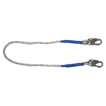 FallTech 6' Rope Restraint Lanyard Fixed-length with Steel Snap Hooks - 8156