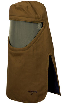 NSA 65 Cal ArcGuard Nomex/Kevlar Arc Flash Hood Arc Flash Hood with PureView™ Faceshield & Hard Hat - H65KDQTHATPV