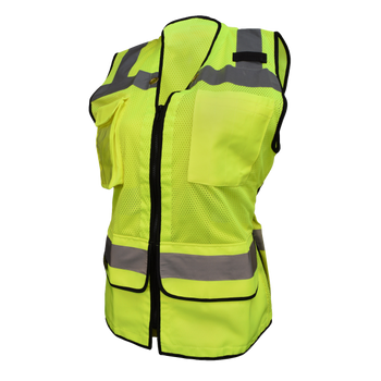 Radians Ladies Heavy Duty Surveyor Safety Vest - HiViz Green - SV59W