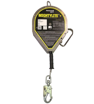 Miller MightyLite+ 130 ft Class 1 Single-Leg SRL w/Swivel Load Indicator Snap Hook Lifeline Connector - 	MML-OGC1-02/130FT