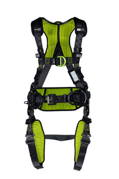 Miller H700 Construction Comfort 3 Point Harness w/ QC Leg Buckles and QC Chest Buckles H7CC3AS1 - Size S/M