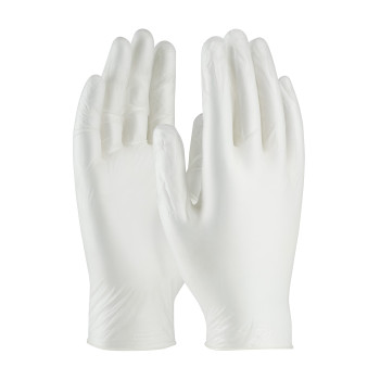 Ambi-dex Disposable Gloves Industrial Grade Vinyl Glove  Powdered - 4 Mil - White - 10/BX - 64-V2000