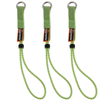Squids 3703 Elastic Tool Tether Attachment - Loop Tool Tails - 15lbs - Lime - Standard - 3-pack