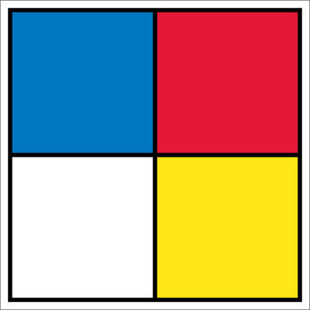 Hazardous Materials System Labels - 5.625 X 5.625 - PS Vinyl - Pack of 5 - HMS4P