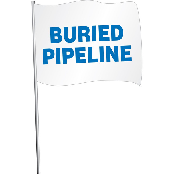 Pre-Printed Marking Flag: Buried Pipeline 100/Pack - FMF809