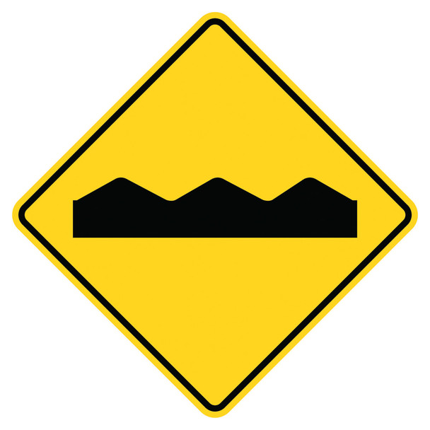 WARNING SIGN - BUMPY 24" x 24" Engineer-Grade Prismatic 1/Each - FRW317RA