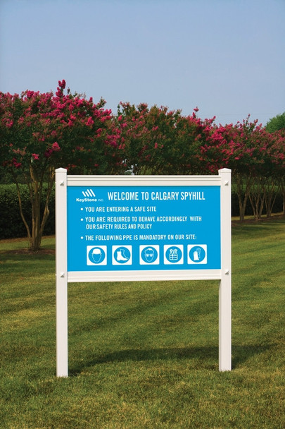 Decorative PVC Sign Frame: Prestige 48" x 72" (4-ft. x 6-ft.) Groove Width: 1/8" 1/Each - HSF1368