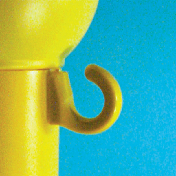 Stanchion Post Accessories: C-Hooks Yellow Regular-Duty Stanchion Post 1/Each - PRC912YL
