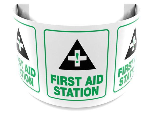 180D Projection Sign: First Aid Station Panel Size: 6" 1/Each - PSJ120