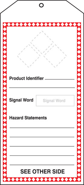 GHS Jumbo Safety Tag PF-Cardstock - THS401CTM