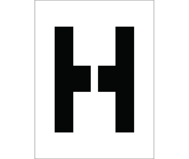 Stencil - Letter H - 8" - PMC8-H