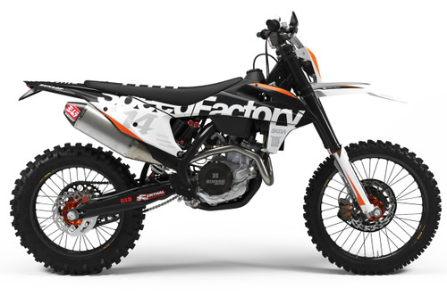 SSF V2 Wht/Blk KTM Full Graphics Kit