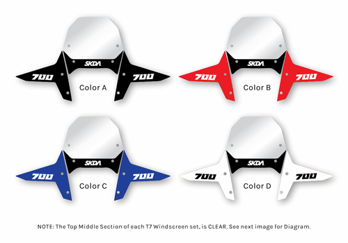 Yamaha Tenere 700 Windscreen Protection Sticker Set by SKDA