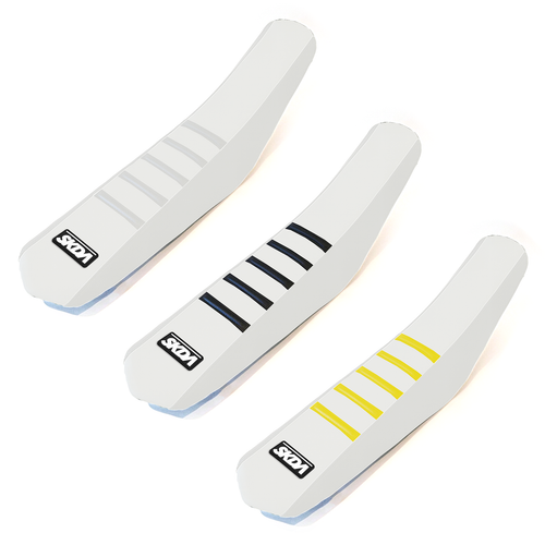 Suzuki Rippled Seat Cover - WHITE