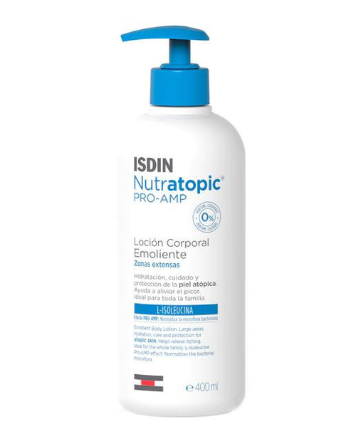 Isdin loción emoliente piel atópica nutratopic pro-amp 400 mL