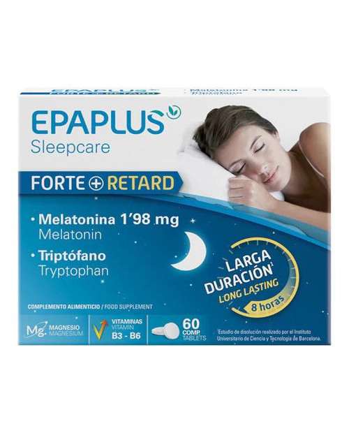 60 Comprimidos Melatonina Retard 1,98 Mg + Triptofano +Vit B6 + Magnesio Epaplus