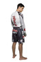 TOP TEN MMA Rash Guard "Vikings" White (14131-1)