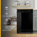 Whirlpool® Lave-vaisselle robuste avec programme de lavage en une heure WDP370PAHB
