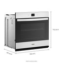 Whirlpool® Four mural simple avec friture à air si connecté - 5 pi cu WOES5030LW