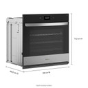 Whirlpool® Four mural simple intelligent avec friture à air de 4.3 pi cu WOES7027PZ