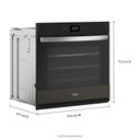 Whirlpool® Four mural simple intelligent avec friture à air de 5 pi cu WOES7030PV