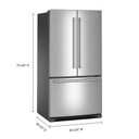 Réfrigérateur à portes françaises et congélateur inférieur Maytag® avec réglage Max cool MRFF4136RZ
