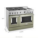 Cuisinière commerciale intelligente au gaz KitchenAid® avec plaque chauffante, 48 po KFGC558JAV