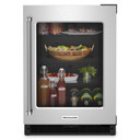 Kitchenaid® Réfrigérateur sous le comptoir avec porte en verre - 24 po KURR214KSB