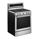 Kitchenaid® Cuisinière au gaz à convection avec 5 brûleurs - 30 po KFGG500ESS