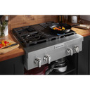 Kitchenaid® Table de cuisson commerciale au gaz avec 4 brûleurs - 30 po KCGC500JSS