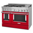 Cuisinière commerciale intelligente au gaz KitchenAid® avec plaque chauffante, 48 po KFGC558JPA