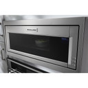 Kitchenaid® Four à micro-ondes à hotte intégrée à profil bas de 900 watts avec trousse de garniture étroite YKMBT5011KS