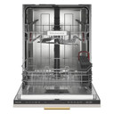 Kitchenaid® Lave-vaisselle à deux paniers prêt pour le panneau de recouvrement affleurant avec système de séchage à porte entrouverte - 44 dBA KDTF324PPA