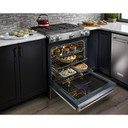Kitchenaid® Cuisinière au gaz, à convection, commandes frontales, 5 brûleurs, 30 po KSGB900ESS