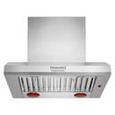Kitchenaid® Hotte de cuisinière murale de style commercial à classe de moteur de 585 ou 1170 pi cu/min - 36 po KVWC956KSS