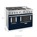 Cuisinière commerciale intelligente au gaz KitchenAid® avec plaque chauffante, 48 po KFGC558JIB