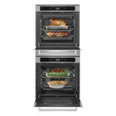 Kitchenaid® Four mural double à convection véritable de 24 po KODC504PPS